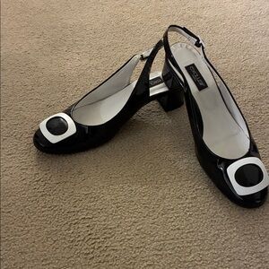 Chic Black and White Heels by Dolce & Gabbana